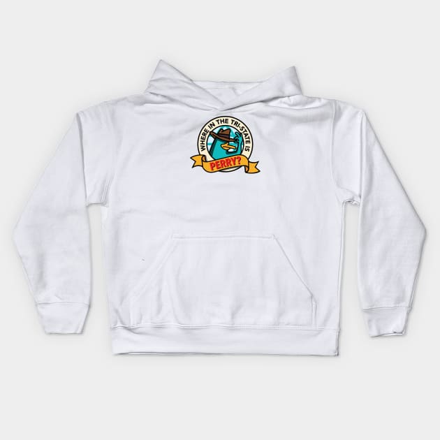 Where in the Tri-State is Perry? (Light) Kids Hoodie by jepegdesign